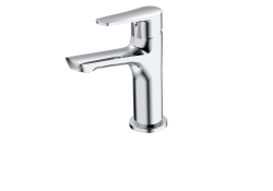 Смеситель для раковины/умывальника Knotlor Pulse, однорычажный, неповоротный, керамический, длина излива 106 мм, латунь, цвет хром