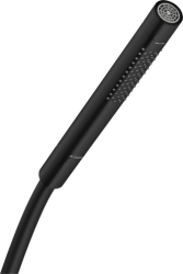 Лейка душевая Axor Starck 2jet, настенная, регулируемая, округлая, с 2 режимами, латунная, цвет матовый черный, ручная, для душа/ванной