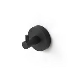 Крючок одинарный IDDIS Sena черный матовый, настенный, сплав металлов, диаметр 52,5 мм, форма круглая, для полотенец в ванную/туалет/душевую кабину SENSB01i41