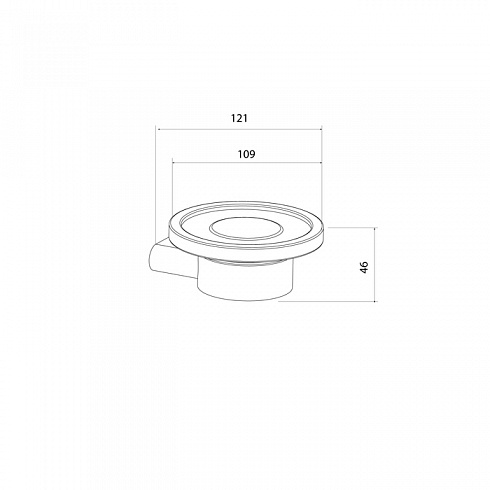 Мыльница IDDIS Petite, настенная, нержавеющая сталь/стекло, форма круглая, для душа/мыла, в ванную/туалет/душевую кабину, цвет хром матовый PETSSSGi42