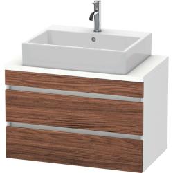 Тумба под раковину для консоли/столешницы Duravit DuraStyle 80х47,8х51,2 см, подвесная, ДСП, цвет: орех темный/белый матовый, 2 выдвижных ящика, прямоугольная