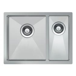 Мойка 440х570 см TopZero серия TNL/Color X, 1,5 чаши, универсальная, из нержавеющей стали, полированная, прямоугольная, отверстие под смеситель, слив-перелив, для кухни