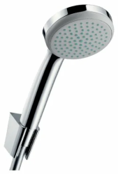 Душевой гарнитур Hansgrohe Croma 100 Vario, длина 125 см, комплект: ручной душ/шланг для душа/держатель для душа, пластиковый, цвет хром, наружного монтажа, настенный, для душа/ванной