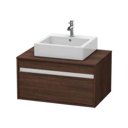 Тумба под раковину для консоли/столешницы Duravit Ketho 80х55х42,6 см, подвесная, ДСП, цвет: каштан темный, 1 выдвижной ящик, прямоугольная