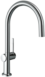 Смеситель для кухни/мойки Hansgrohe Talis M54, 220 Eco 1jet, однорычажный, керамический, с поворотным изливом, длина 22,2 см, латунь, цвет хром