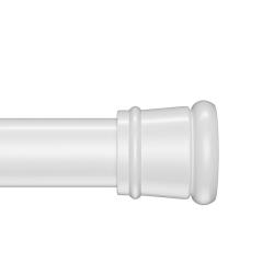 Карниз IDDIS Elegante для ванной комнаты 110-200 см, регулируется, цвет белый матовый, алюминий, телескопический SRW0120i14