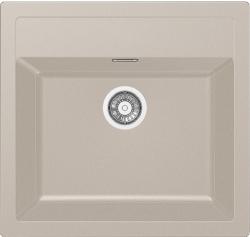 Мойка кухонная Franke SIRIUS SID 610, 56х53 см, врезная, тектонит (Tectonite®), прямоугольная, цвет сахара, без отверстия под смеситель, без крыла, слив-перелив, врезная в столещницу, для кухни