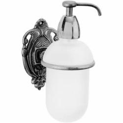 Дозатор жидкого мыла Art&Max Impero, настенный, латунь, форма округлая, для мыла в ванную/туалет/душевую кабину, цвет хром