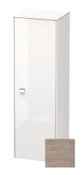 Пенал Duravit Brioso R, 42x36x133 см, подвесной, (правый), с дверцей, с полкой, со стеклянными полками, цвет: сосна серебристая/хром, в ванную комнату