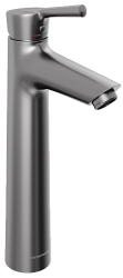 Смеситель для раковины/умывальника Abelsberg Solida однорычажный, высокий, неповоротный/фиксированный, излив длина 82 мм высота 187 мм латунь, цвет космическая сталь