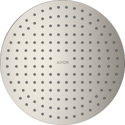 Верхний душ AXOR ShowerSolutions 300 1jet, потолочный/скрытый монтаж, круглый, с 1 режимом, размер 30 см, металлический, цвет: под сталь, для душа/ванной