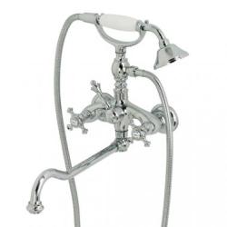 Смеситель для ванны/душа Migliore Prestige, настенный, двухвентильный, поворотный, длина 300 мм, керамический, латунь, цвет хром