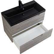 Тумба под раковину BelBagno Vittoria 80, 80х45х62 см, подвесная, 2 выкатных ящика, МДФ, цвет: сосна, шкафчик навесной, механизм доводчика, прямоугольная