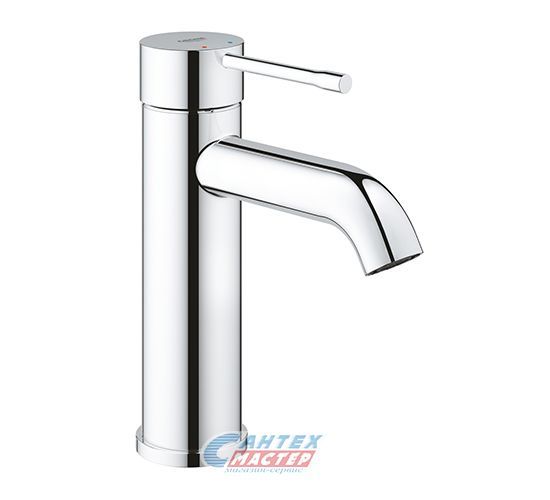 Смеситель для раковины Grohe Essence New однорычажный, излив короткий, длина 116 мм, керамический, латунь, цвет хром, без донного клапана