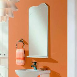 Зеркало Акватон Колибри 45, 45х82,5 см, без подсветки, прямоугольное, с полкой, левостороннее/левое, для ванны, навесное/подвесное/настенное