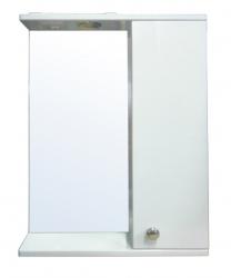 Зеркальный шкаф Loranto Моника 50, 50х69,5 см, подвесной, цвет белый, зеркало с подсветкой LED/ЛЭД, с 1 распашной дверцей, прямоугольный, правый, правосторонний