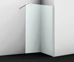 Душевая перегородка WasserKRAFT Rossel 28W, 120х200 см, прозрачное стекло, правая/левая, универсальная, прозрачное стекло/профиль хром, прямоугольная (душевое ограждение без поддона)