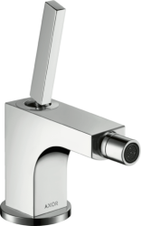 Смеситель для биде Axor Citterio однорычажный, керамический, фиксированный излив, длина 11,2 см, латунь, цвет хром, без шланга/лейки, со сливным гарнитуром