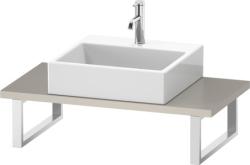 Столешница Duravit Brioso, для консоли, консольное полотно, 80х48х3 см, ДСП, прямоугольная, тонкая, цвет: серо-коричневый,  для одной раковины/умывальника/рукомойника, 1 вырез под раковину, установка по центру