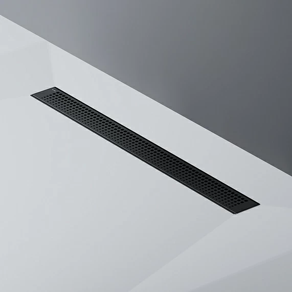 Душевой трап (лоток) AM.PM MasterFlow 700 мм комбинированный затвор с черной матовой решеткой, цвет черный матовый, выходная труба 40/50 мм, линейный