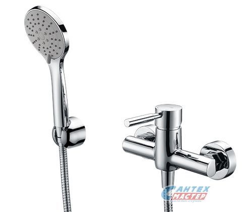 Смеситель для душа Wasserkraft Main однорычажный, керамический, настенный, без излива, с шлангом/лейкой, латунь хром