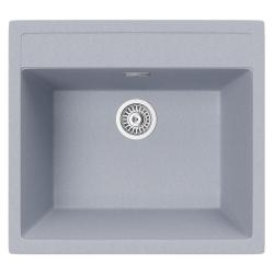 Мойка TopZero серия TopGran, 510х560 см, врезная, из гранита, прямоугольная, цвет Titan, отверстие под смеситель, слив-перелив, для кухни
