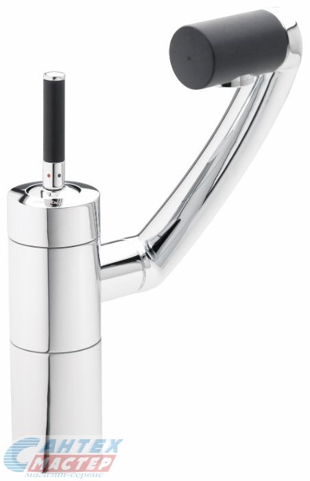 Смеситель для кухни/мойки Damixa Arc new однорычажный, керамический, с поворотным изливом, длина 236 мм, латунь, цвет черный хром, кухонный, хромированный, вертикальный, кран, комплект, сантехника, водопроводные, размер, характеристики, высота