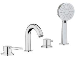 Смеситель для ванны/душа Webert Elio однорычажный, хромированный, настенный, излив 118 мм, неповоротный, латунь, цвет хром