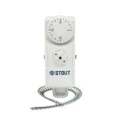 Термостат STOUT накладной механический с пружинным фиксатором 0-90°С
