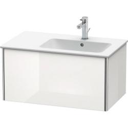 Раковина DURAVIT ME by Starck 83х49х18 см, подвесная, прямоугольная, санфарфор, с крылом, чаша справа, цвет белый, 2 отверстия под смеситель, слив/перелив, правая