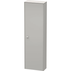 Пенал Duravit Brioso R, 52x24x177 см, подвесной, (правый), с дверцей, с полкой, со стеклянными полками, цвет: бетонно-серый, в ванную комнату