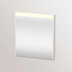Зеркало Duravit Brioso, 62х70х3,5 см с LED/ЛЕД-подсветкой, прямоугольное, подвесное/настенное, цвет рамы: белый глянец, настенный выключатель, для ванной