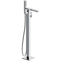 Смеситель для ванны/душа Damixa Gala, напольный, однорычажный, неповоротный, керамический, длина излива 183 мм, латунь, цвет хром