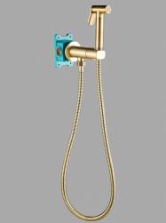 Гигиенический душ ALMAes Agata, со смесителем/лейкой, для унитаза/биде, скрытого монтажа/встраиваемый, настенный, керамический, латунь, цвет бронза