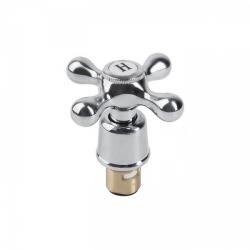 Кран-букса c маховиком IDDIS Optima Home крест, керамика, сплав металлов, угол поворота 180°, G1/2, h=52 мм цвет хром глянцевый 998KR521SM-K