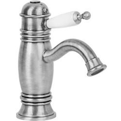 Смеситель для раковины Migliore Oxford, однорычажный/термостатический, неповоротный, длина 135 мм, керамический картридж, латунь, цвет состаренный хром/белый