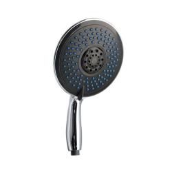 Душевая лейка Olives D174 круглая, 3 режима, хром/черный, ABS пластик, 154.5х263 мм