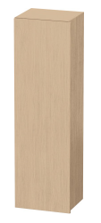 Пенал Duravit DuraStyle, 40x36x140 см, подвесной, (правый), с дверцей, с полкой, со стеклянными полками, цвет: натуральный дуб/белый матовый, в ванную комнату