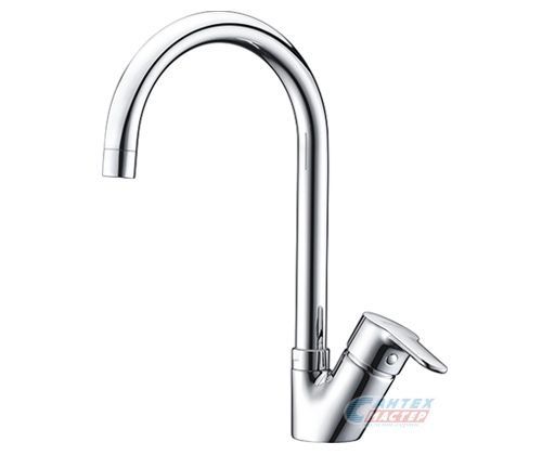 Смеситель для кухни/мойки Wasserkraft Ruhr однорычажный, керамический, с поворотным изливом, длина 173 мм, латунь, цвет хром, кухонный, хромированный, вертикальный, кран, комплект, сантехника, водопроводные, размер, характеристики, высота, расстояние