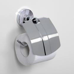 Держатель для туалетной бумаги WasserKRAFT Aland, с крышкой, настенный, цвет: хром, металлический, для туалета/ванной/ванной комнаты, бумагодержатель