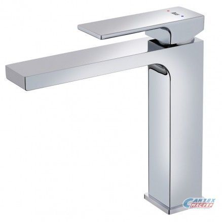 Смеситель для раковины Teka Soller однорычажный, излив длинный, длина 165 мм, керамический, латунь, цвет хром, без донного клапана