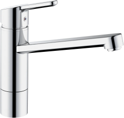 Смеситель для кухни/мойки KLUDI M2, однорычажный, неповоротный, латунный,  длина излива 235 мм, латунь, цвет хром