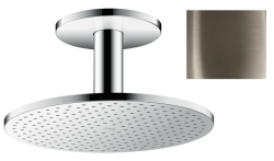 Верхний душ AXOR ShowerSolutions 300 1jet, с потолочным подсоединением, потолочный монтаж, круглый, с 1 режимом, размер 30 см, металлический, цвет: полированный никель, для душа/ванной