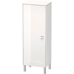Пенал Duravit Brioso R, 27х19,6х91,1 см, подвесной/напольный, (правый), с дверцей/одностворчатый, с полкой, со стеклянными полками, цвет: белый глянец/хром, в ванную комнату