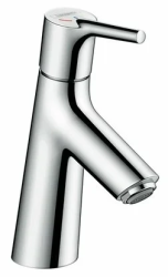 Смеситель для раковины Hansgrohe Talis S 80 CoolStart однорычажный, фиксированный, излив короткий, длина 9,7 см, керамический, латунь, цвет хром, без донного клапана