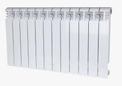 Радиатор STOUT VEGA 500/12 алюминиевый, боковое подключение, для отопления квартиры, дома, водяные, мощность 2184 Вт, настенный, цвет белый