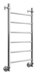 Полотенцесушитель Двин J 80/40, водяной (1"-1/2" К3  полированный), универсальное подключение, нержавеющая сталь, настенный, форма лесенка, цвет хром, к отоплению и ГВС, для отопления, обогрева в ванной
