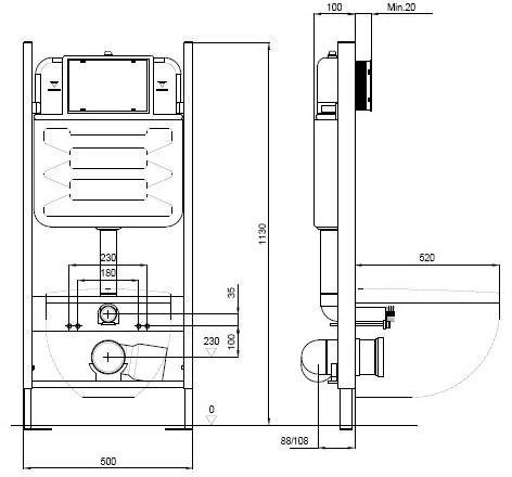 Комплект унитаз с инсталляцией и сиденьем микролифт Aquatek Bau Ceramic SET Aquatek + Grohe (инсталляция INS-0000012 с крепежом KKI-0000002 унитаз подвесной, безободковый, овальный 39427000 (горизонтальный/в стену выпуск, без кнопки, сиденье 39493000 дюро