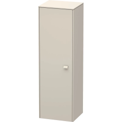 Пенал Duravit Brioso L, 42x36x133 см, подвесной, (левый), с дверцей, с полкой, со стеклянными полками, цвет: серо-коричневый, в ванную комнату