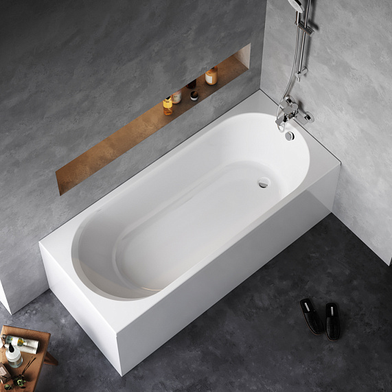 Ванна Am.Pm X-Joy 175х75 акриловая, цвет белый глянцевый, (без гидромассажа, рамы, сифона, фронтальной панели) прямоугольная, левосторонняя/правосторонняя